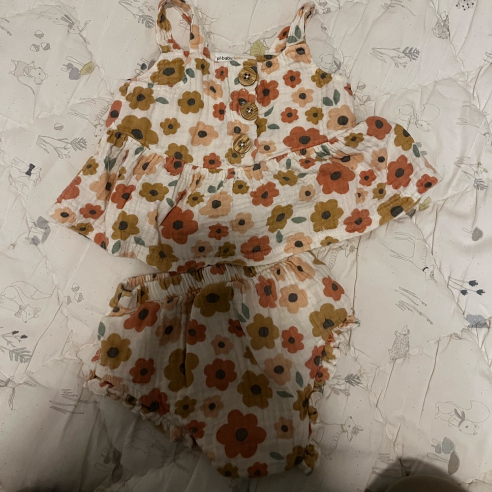 Summer girl Floral 2 piece set 18months